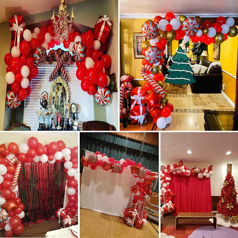 Christmas Party Balloon Chain Arch Decoration - Divine Athena