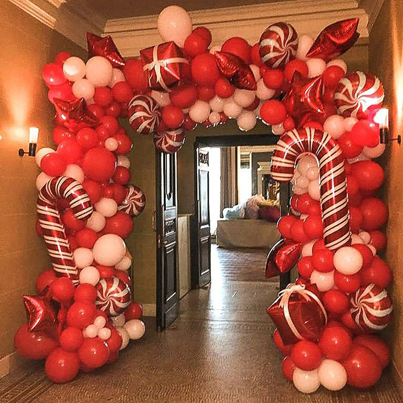 Christmas Party Balloon Chain Arch Decoration - Divine Athena