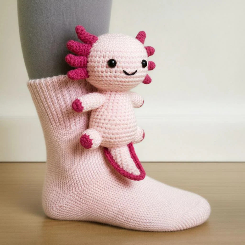 Cute Plush Crochet 3D Animal Novelty Cozy Socks - Divine Athena
