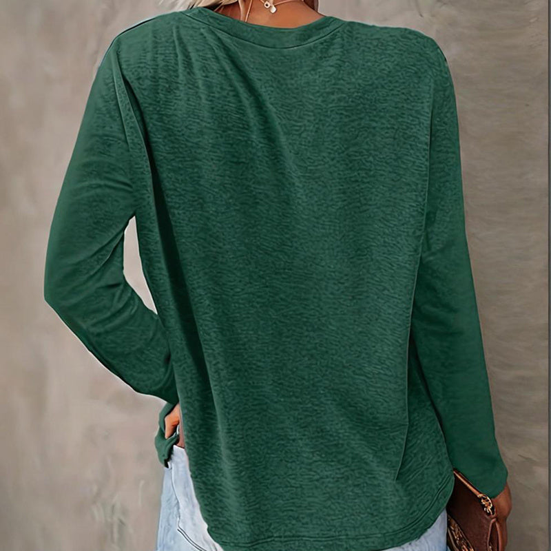 Christmas Shirts For Women, Cute Christmas Tree Graphic Long Sleeve T-Shirt, Funny Holiday Xmas Top For Party, Family Matching PJ Outfit - Divine Athena